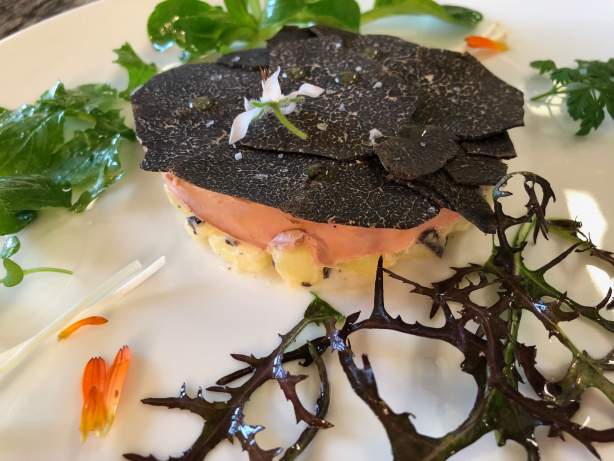 Salade pomme de terre foie gras d'oie truffe melanosporum